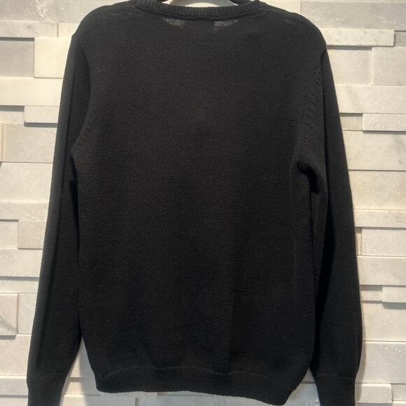 LAURA SCOTT UGLY CHRISTMAS Sweater Cotton Pom Nose Rudolph Sequin Snowflakes L - Picture 3 of 7